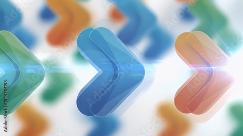 Colorful Chevrons Moving Forward Together.