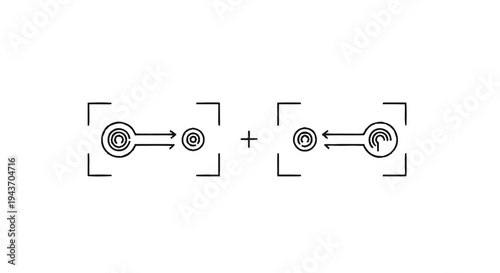 Two interconnected icons representing data transfer and communication.