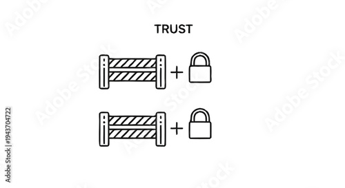 Two security barriers and locks symbolizing trust and safety.