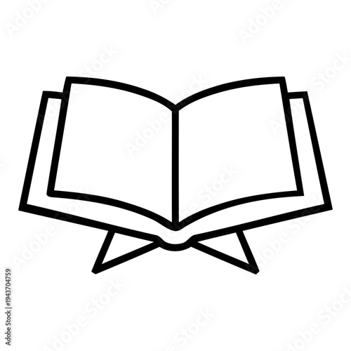 Holy Quran Scripture Book Outline Icon