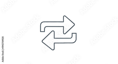 Two Arrows Pointing in Opposite Directions.