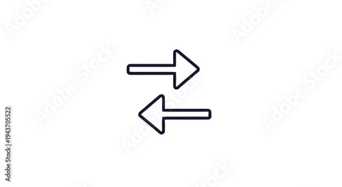 Two Arrows Pointing Opposite Directions Symbol.