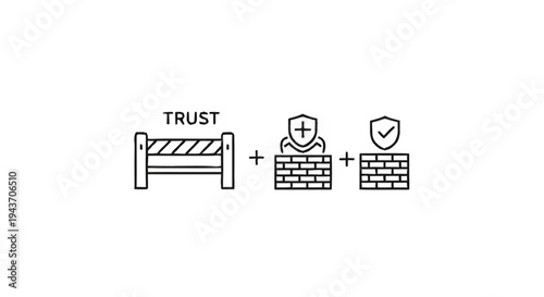 Trust Building Security and Protection Concept.