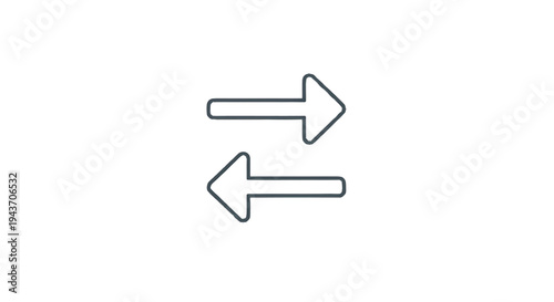 Two Arrows Pointing Opposite Directions Symbol.