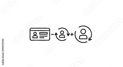 User profile management and account growth icons.