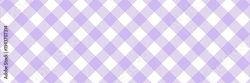 Soft purple gingham argyle pattern with diagonal stripe lines. Elegant lilac checkered background for greeting cards, scrapbooking, and textile prints.