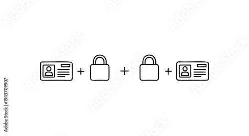Two Locked Identification Cards Representing Security and Access Control.