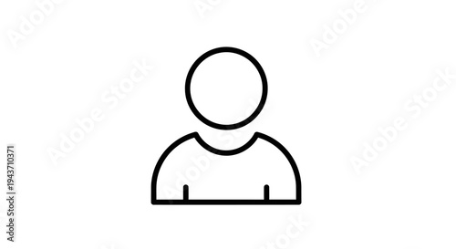 Simple Line Icon of a Person Silhouette.