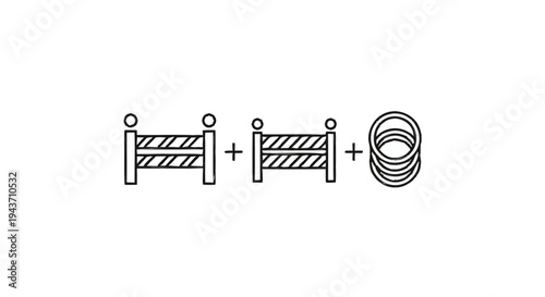Two Fences and Stack of Rings Iconography.