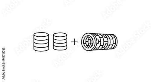 Two Stacks of Coins Plus a Tire.