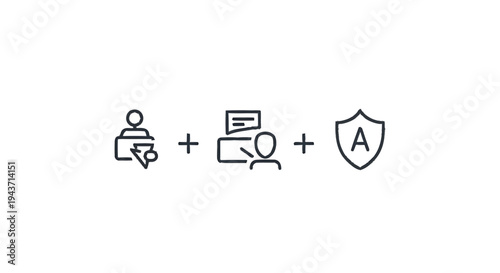 User Account Management and Security Icons.