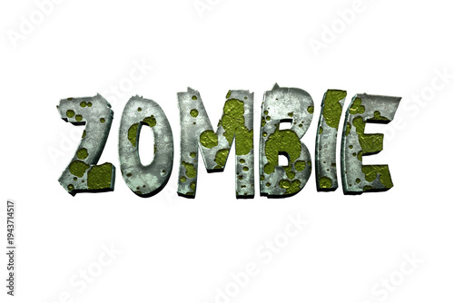 Zombie Horror Text PNG Transparent Isolated Graphic Element