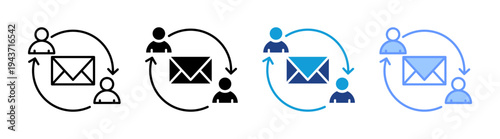 Intranet icon set multiple style collection