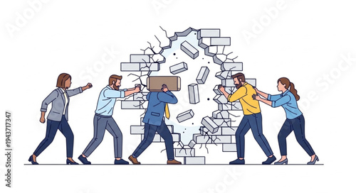 Team Working Together Building Structure.