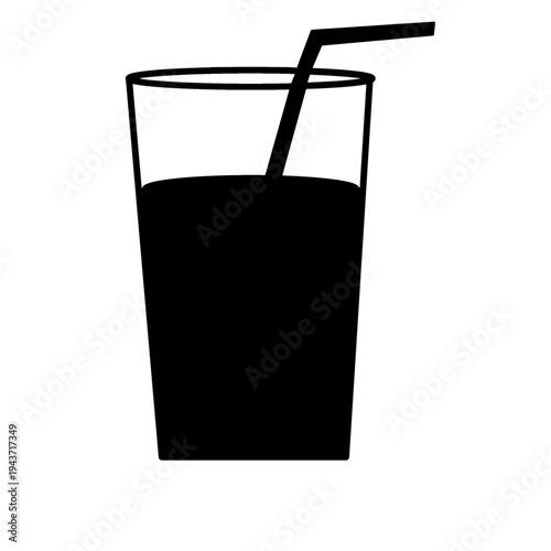 juice silhouette clipart summer health drink with straw.eps