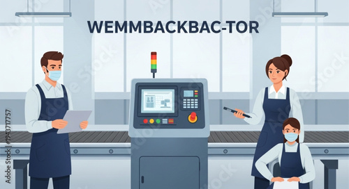 Technicians working on industrial machinery.