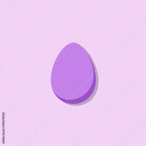 Vibrant Purple Egg on Soft Pastel Background Exhibiting Minimalist Design and Modern Aesthetic with Smooth Shadows and Captivating Symmetrical Form