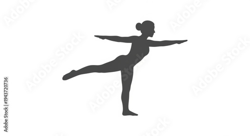 Silhouette of a Female Ballet Dancer Performing.
