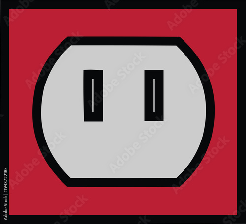 The image you described features an electric socket with the following characteristics