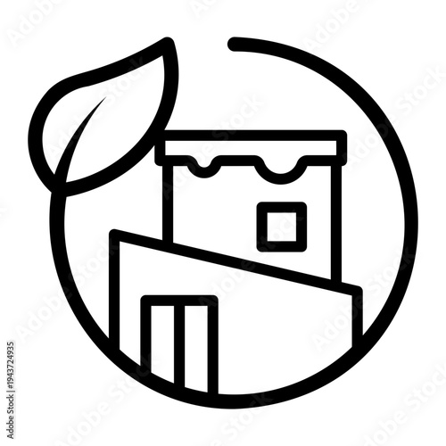 office building Line Icon
