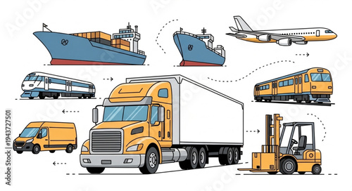 Various Transportation Vehicles and Equipment.