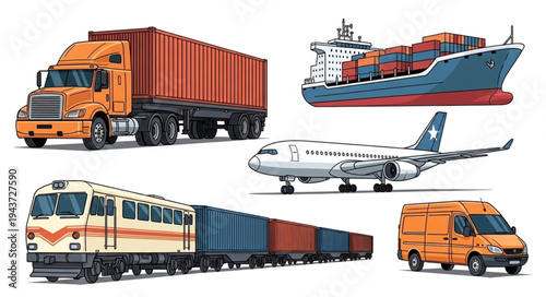 Various Transportation Vehicles and Modes.