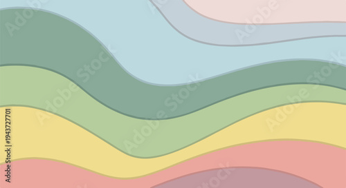 Soft pastel color waves, flowing together in an abstract art style