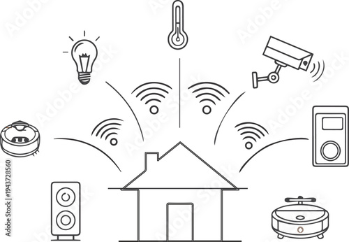 Set of web design icons for home and building