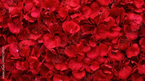 Wallpaper Mural Dense Cluster of Bright Red Rose Petals
 Torontodigital.ca