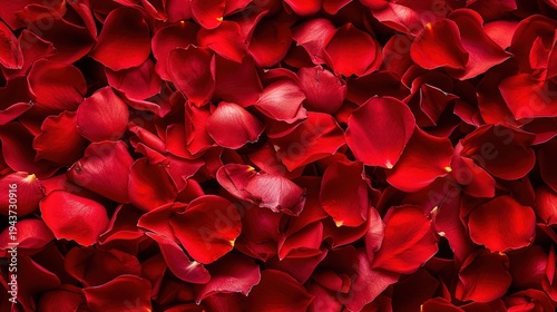 Wallpaper Mural Dense Cluster of Bright Red Rose Petals
 Torontodigital.ca