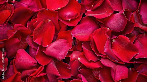 Wallpaper Mural Dense Cluster of Bright Red Rose Petals
 Torontodigital.ca