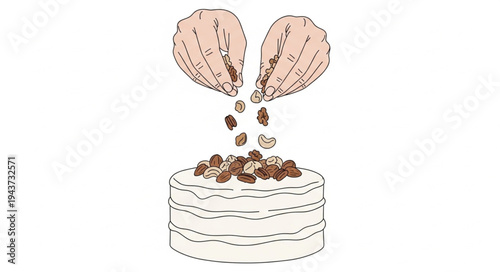 White Cake with Chocolate Topping.