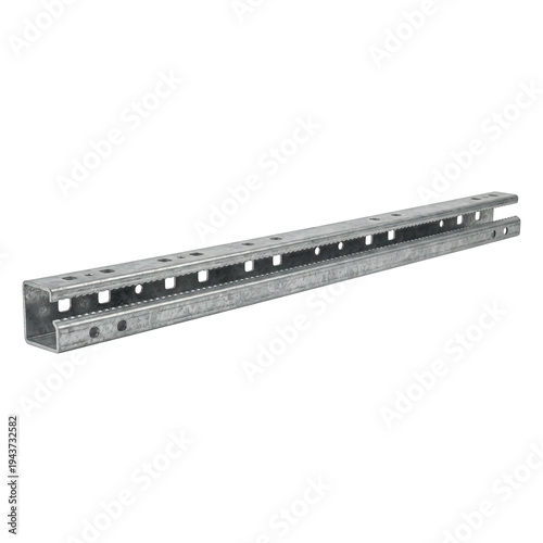 Perforated metal channel mounting rail renewable energy support galvanized steel beam outdoor equipment long linear component with holes