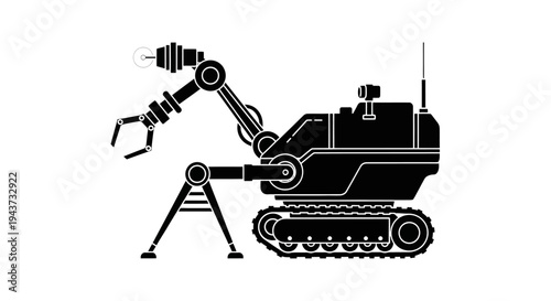 Robotic Arm Crawler Machine with Gripper and Stabilizer Legs