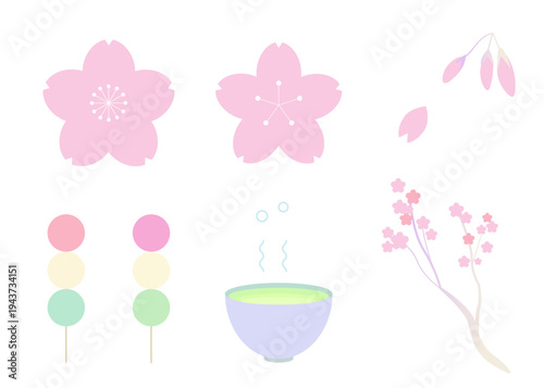 春モチーフのイラストセット　アイコン