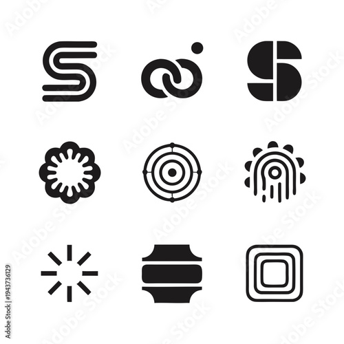 Electronic signature and digital contract icon set