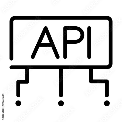 System interface with connected nodes representing backend architecture and API infrastructure.