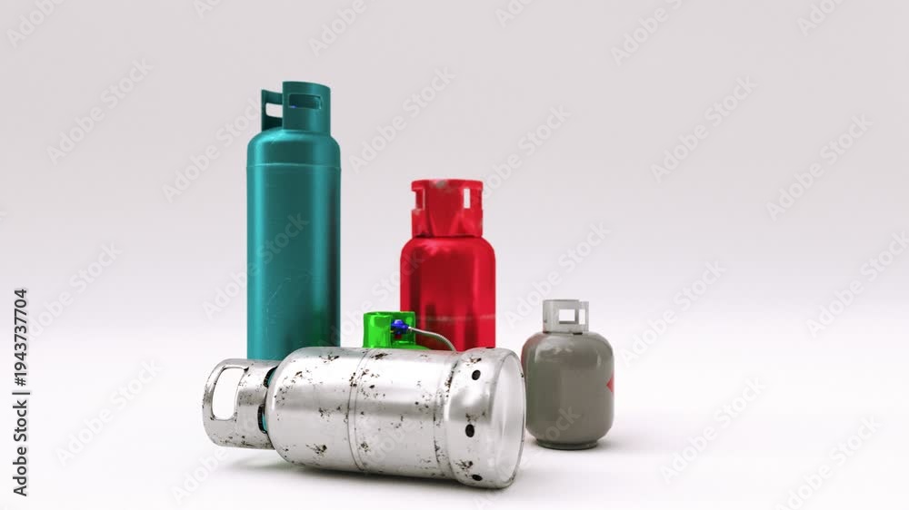 Gas Container Color:blue Gas Cylinders Industrial Equipment Safety with Metal Storage Containers ...