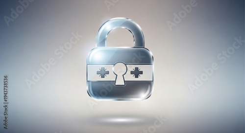 Medical Lockbox with Medical Cross Symbol and Handle.