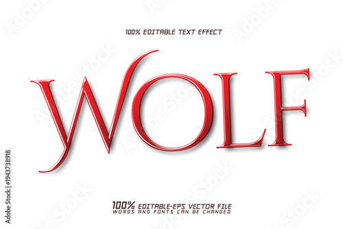 wolf text effect