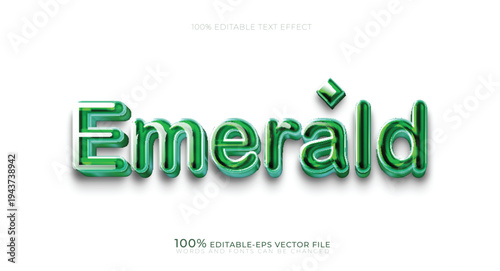green emerald text effect
