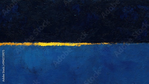 ネイビーブルー抽象ペイント背景 金色ラインのモダンテクスチャ素材