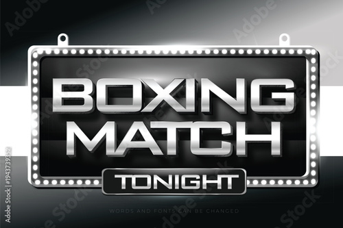 boxing match text 