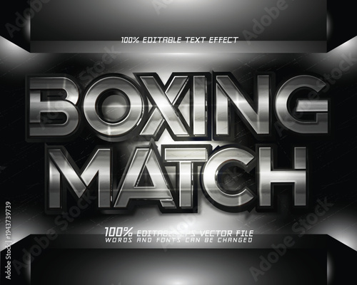 boxing match text 