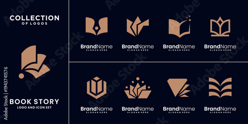 Set of Education and Graduation Logo Design Vector Template.