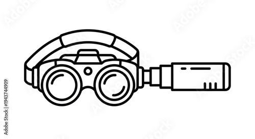 Binoculars with Headband and Night Vision Attachment