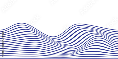 simple blue sea wave line pattern for banner poster background.