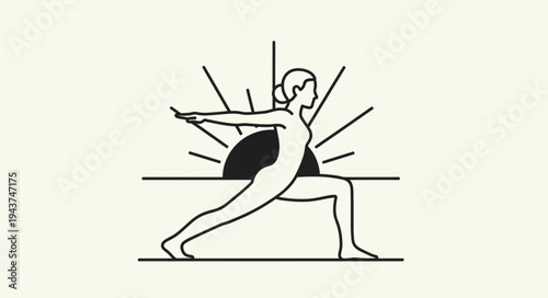 Illustration of a Person Performing Yoga Pose.