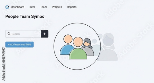 People Team Symbol Illustration for Collaboration and Unity.