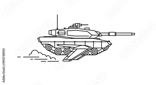 Flying Tank with Wings, Futuristic Military Vehicle Concept